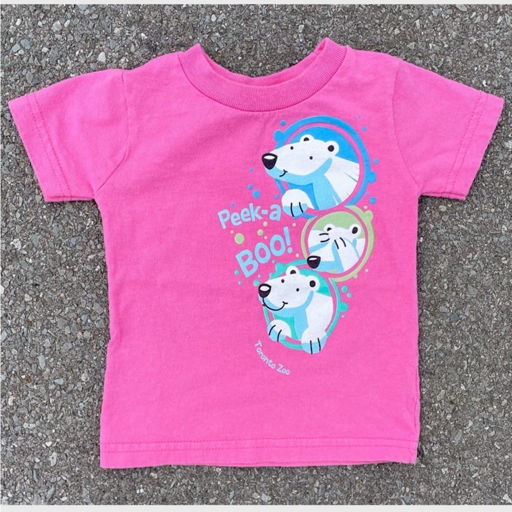 Vtg Y2K Toronto Zoo Polar Bear Tee Rabbit Skins Puffy P to P: 9.75” L: 12.5”